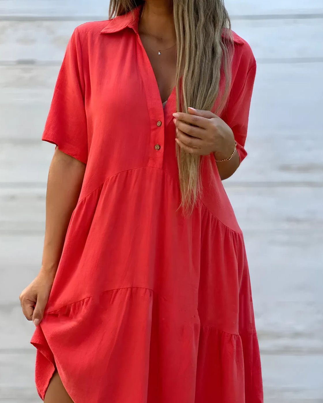 Vestido Casual Amanda | Estilo Vintage - (Leve e Soltinho)