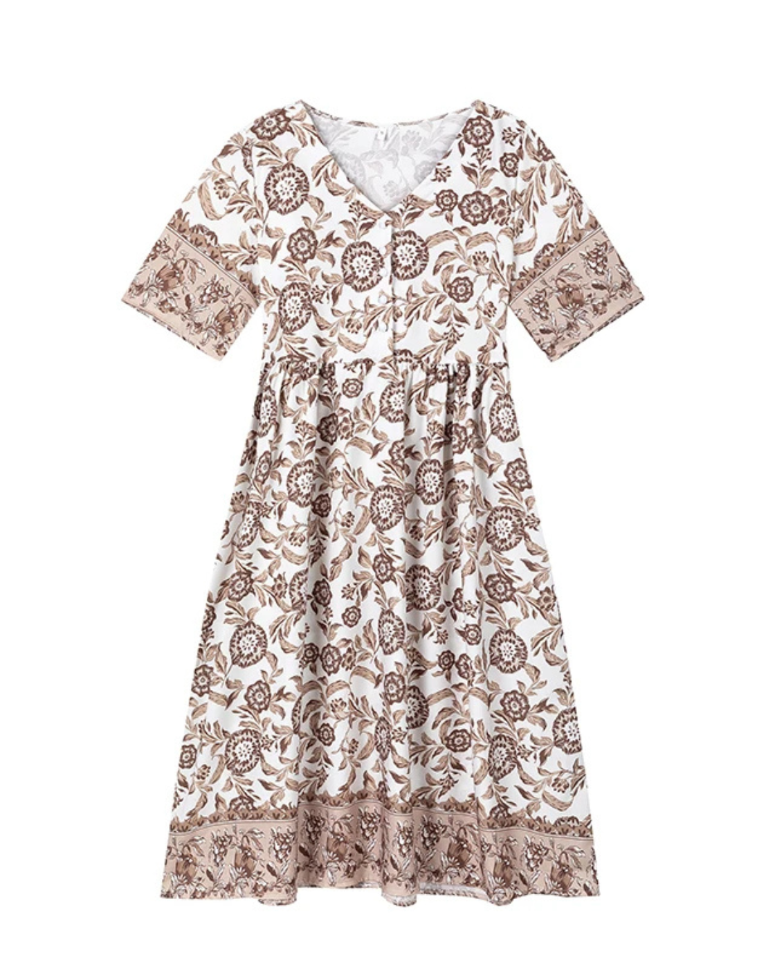 Vestido Floral Quartzo | Manga Longa (Linha Premium V)