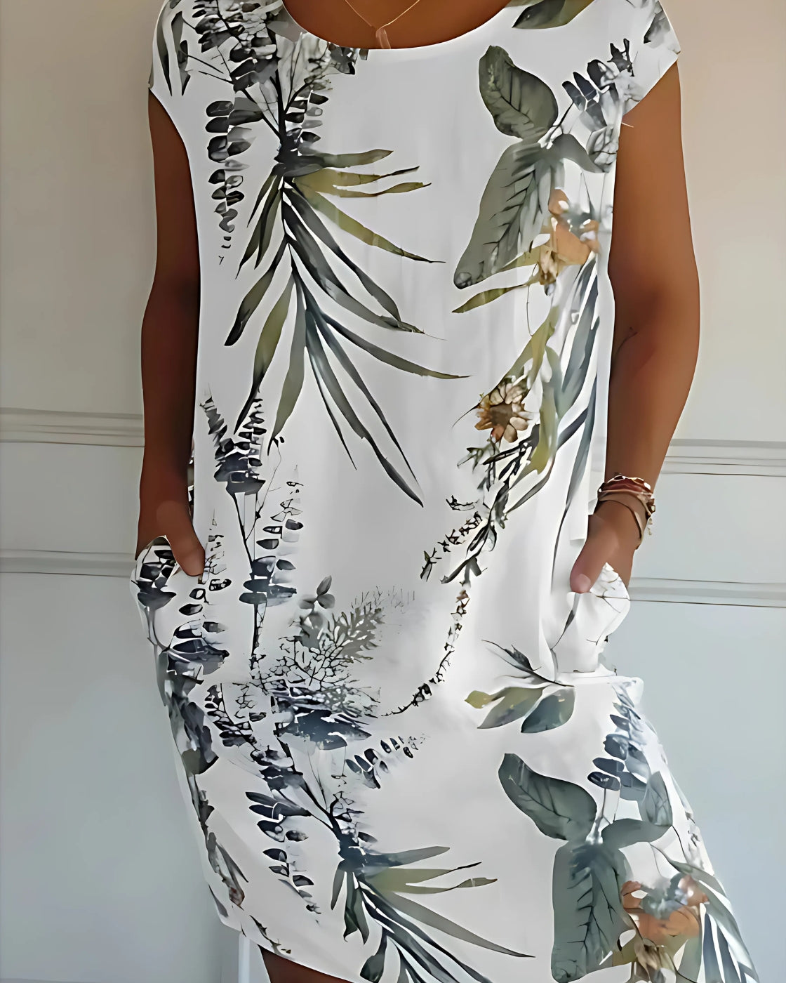 Vestido Violet - Linho Premium | Manga Curta - Vintage (Verão 2025)