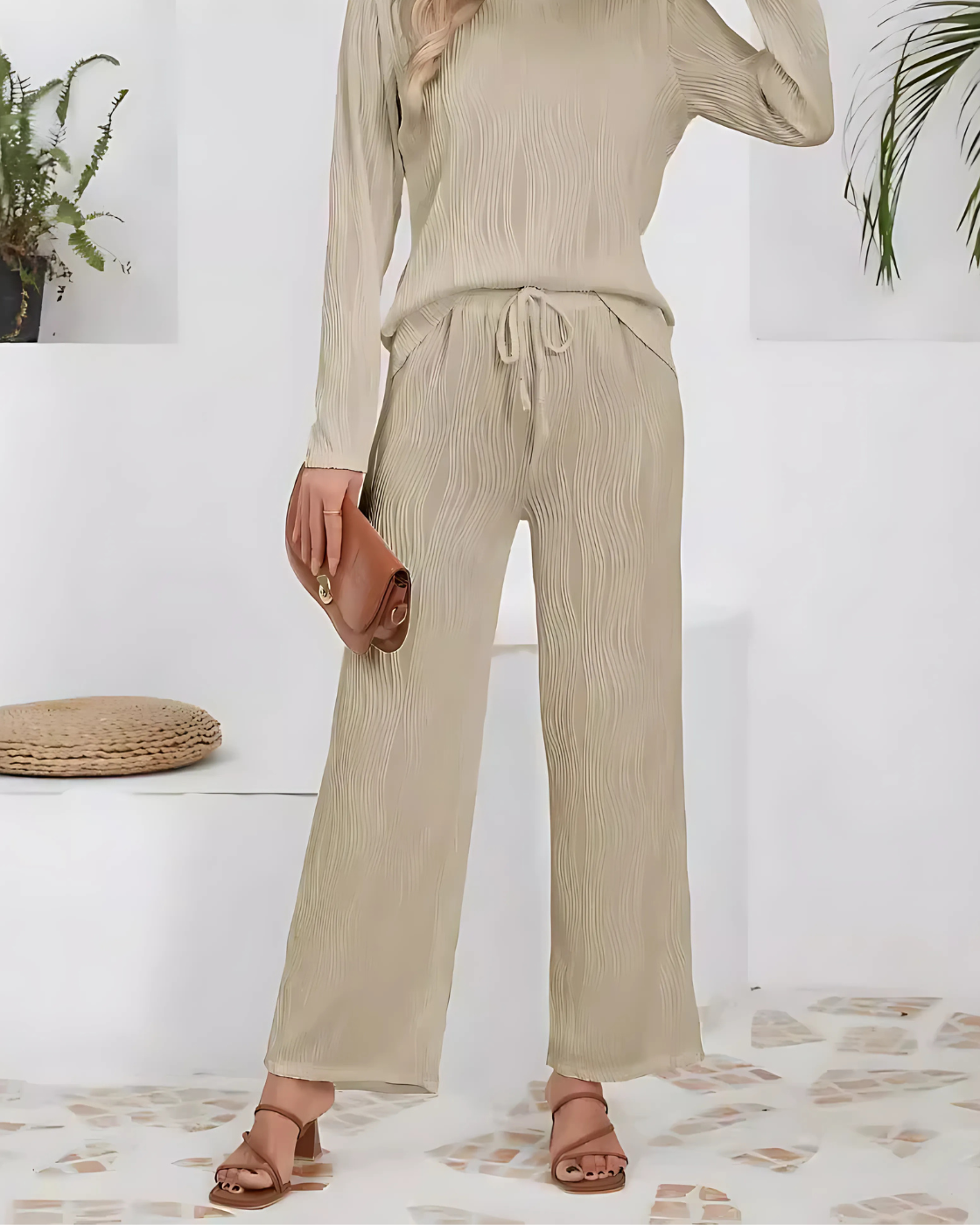 Conjunto Laura | 2 Peças -Linho Premium (Estilo Europeu)