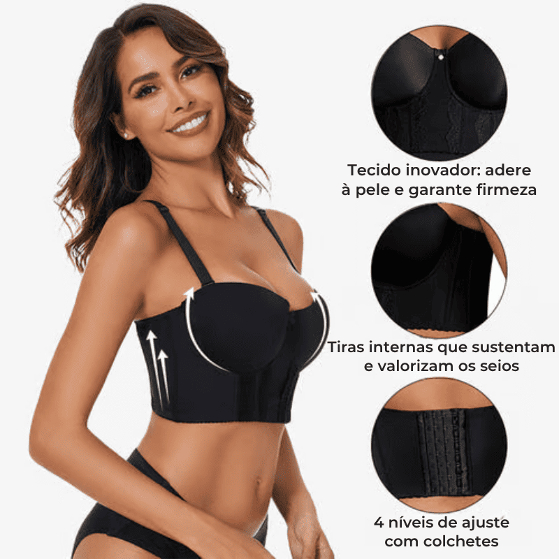 Sutiã Corset Modelador – Elegância e Sustentação [COMPRE 1 LEVE 2] + Alças Removíveis Grátis