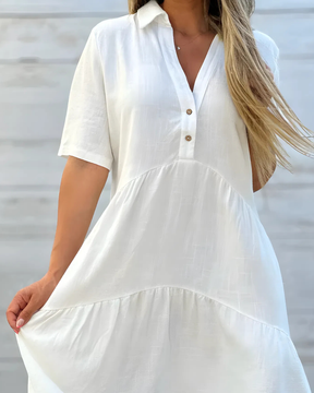 Vestido Casual Amanda | Estilo Vintage - (Leve e Soltinho)