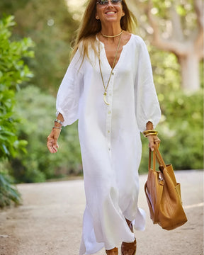 Vestido Pandora - Linho | Super Leve e Solto - Vintage