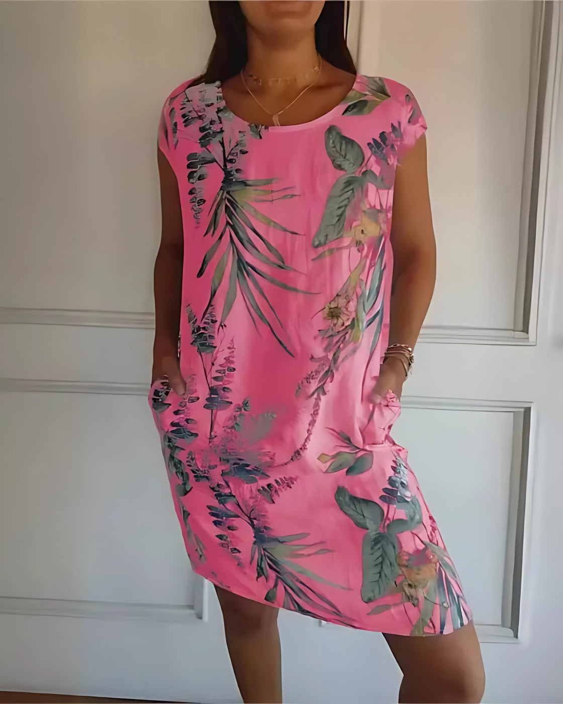 Vestido Violet -  Linho Premium  | Manga Curta - Vintage (Verão 2025)